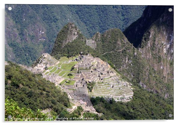 Inca Trail To Machu Picchu  Acrylic by Aidan Moran