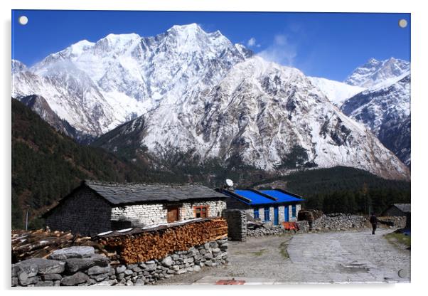 Annapurna Mountain View, Nepal Acrylic by Aidan Moran