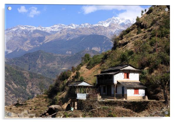 Himalayan Homestead  Acrylic by Aidan Moran