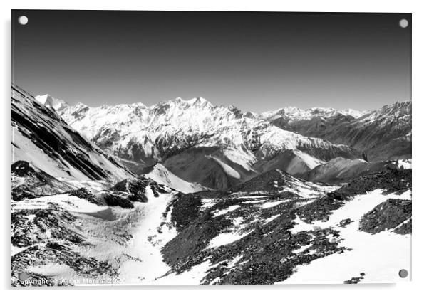 Himalayan Mountain View   Acrylic by Aidan Moran
