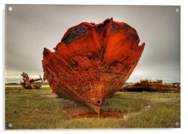  Rusting Wreck Acrylic by David McCulloch
