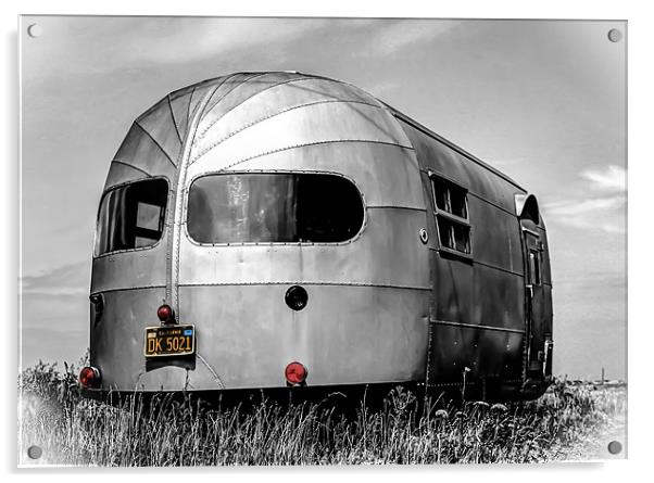 Classic Airstream Caravan Acrylic by Ian Hufton