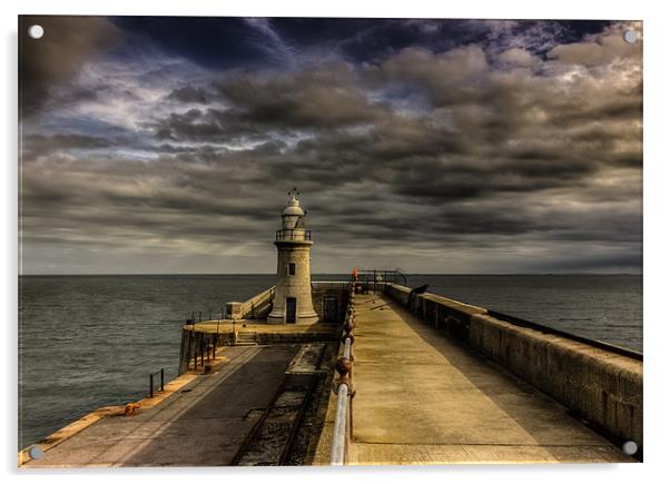 Folkestone Lighthouse  Acrylic by Ian Hufton