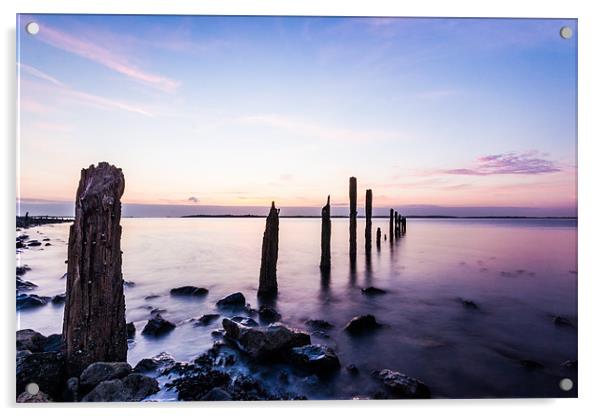 East Kent Sunset Acrylic by Ian Hufton