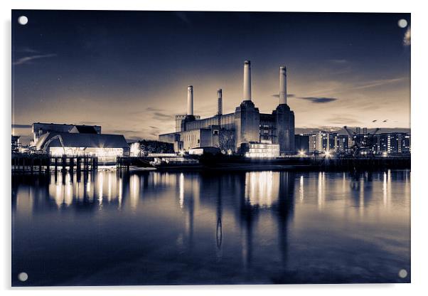 Battersea Power Station London Acrylic by Ian Hufton