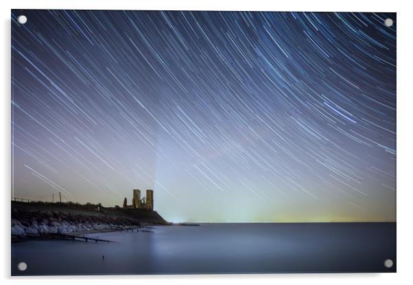 Starry Reculver Acrylic by Ian Hufton