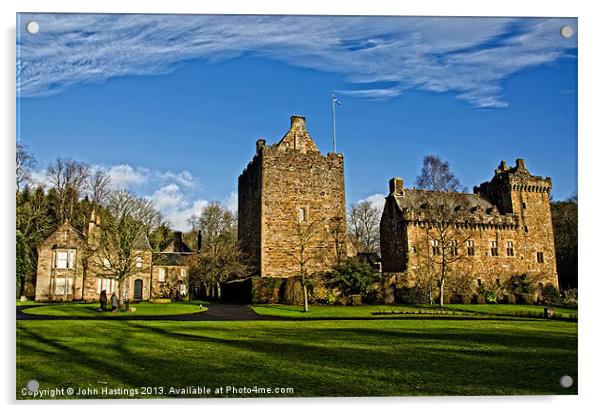 Dean Castle Kilmarnock Acrylic by John Hastings