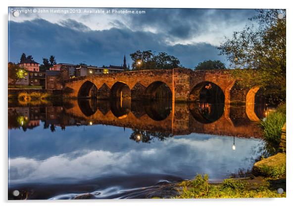 The Old Bridge, Dumfries Acrylic by John Hastings
