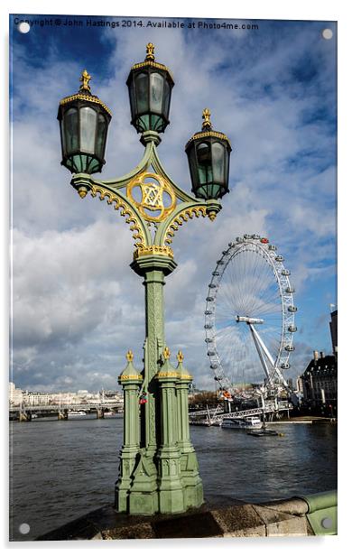 London's Iconic Landmarks Acrylic by John Hastings