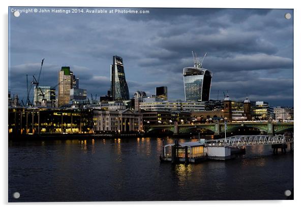 London's Financial Heartbeat Acrylic by John Hastings