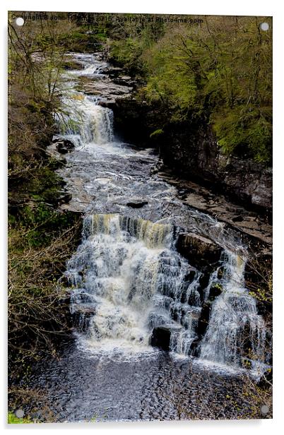  Corra Linn on the Falls of Clyde Acrylic by John Hastings