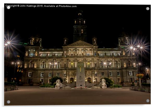  Glasgow City Chambers Acrylic by John Hastings