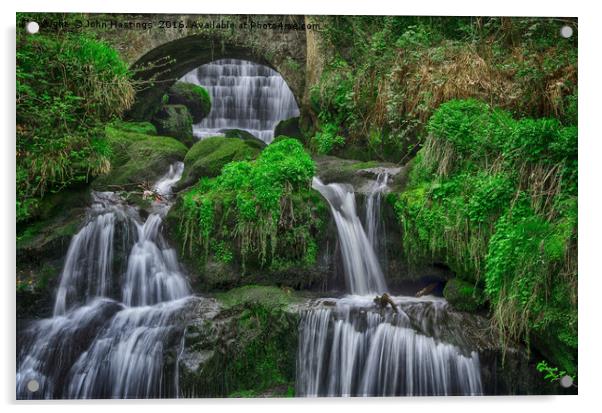 Scintillating Waterfall at Roukenglen Park Acrylic by John Hastings