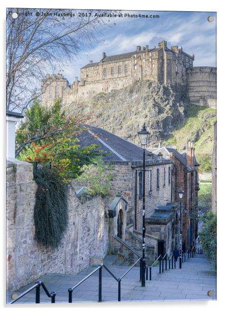 Iconic Edinburgh Castle Acrylic by John Hastings