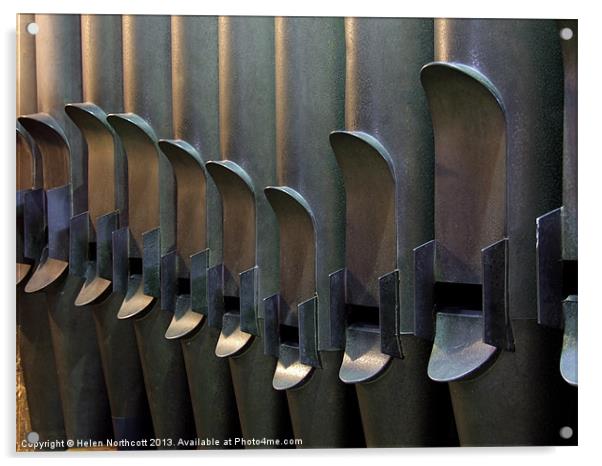Cathedral Organ Pipes Acrylic by Helen Northcott
