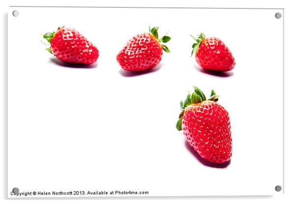 Strawberries Acrylic by Helen Northcott