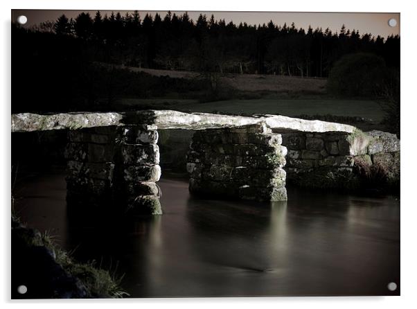 Postbrige Clapper Bridge Acrylic by Helen Northcott