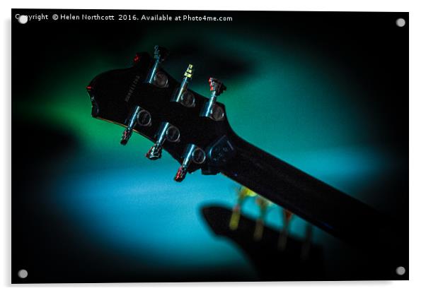 Guitar Head Acrylic by Helen Northcott