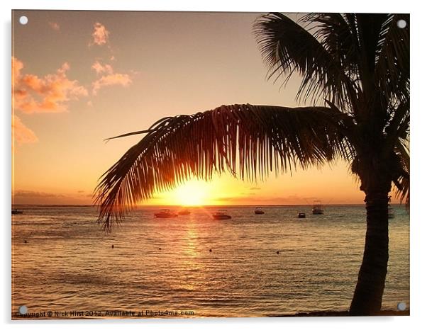 Mauritian Sunset Acrylic by Nick Hirst