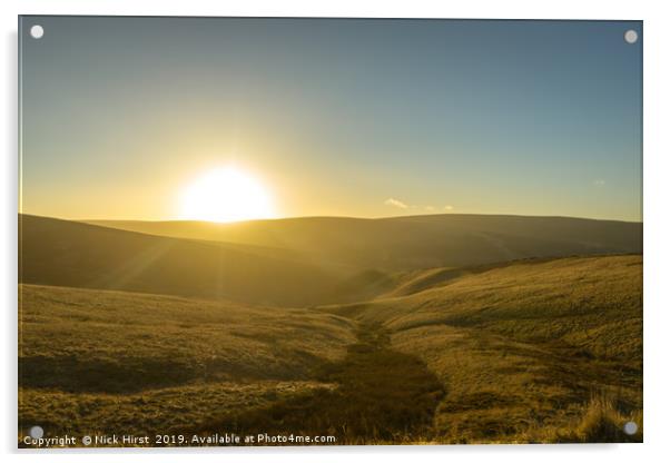 Sunset on the Valley Acrylic by Nick Hirst