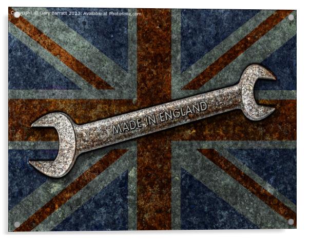 Made In England Spanner. Acrylic by Gary Barratt
