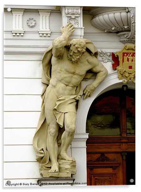 Hercules Holds It Up. Acrylic by Gary Barratt