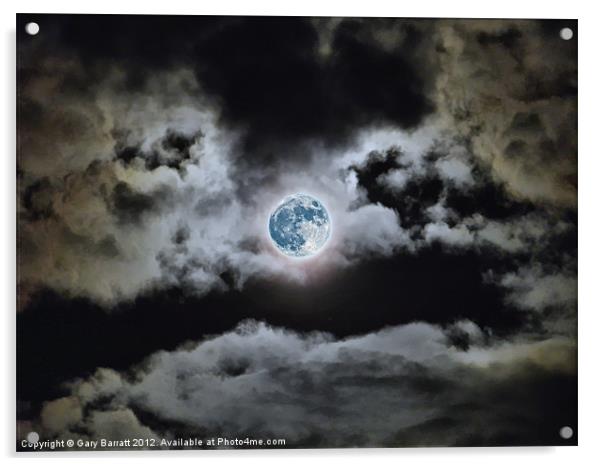 Blue Moon Acrylic by Gary Barratt