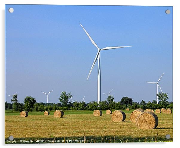 Wind In Farm. Acrylic by Gary Barratt