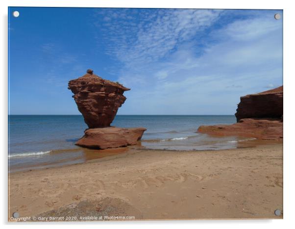 Teapot Rock Thunder Cove PEI Acrylic by Gary Barratt