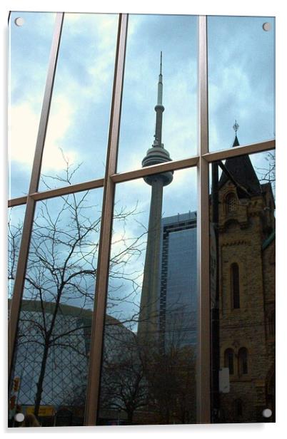 Reflections Of Toronto Acrylic by Gary Barratt