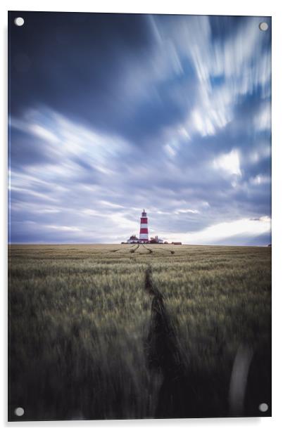 Happisburgh Lighthouse Acrylic by Adam Payne