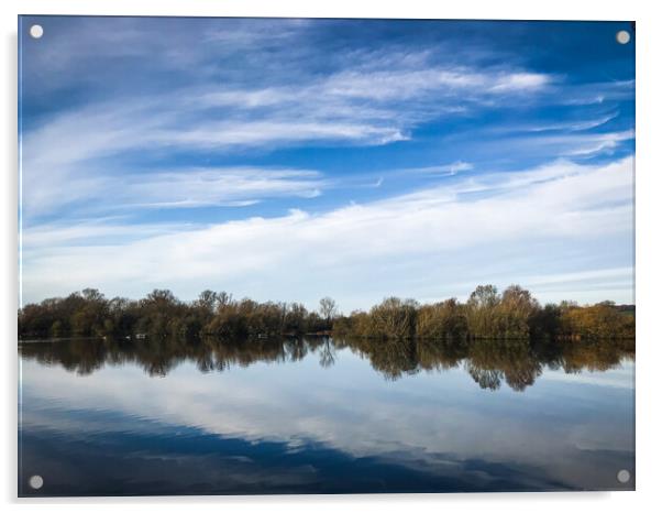 Lake Reflection  Acrylic by Adam Payne