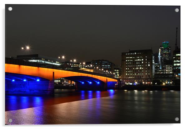 London Bridge Acrylic by Fine art by Rina