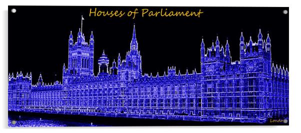 Houses of Parliament Acrylic by Fine art by Rina