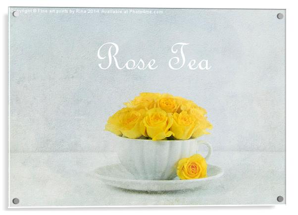 Rose Tea Acrylic by Fine art by Rina