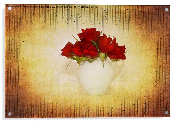 Crimson Rose Acrylic by Fine art by Rina