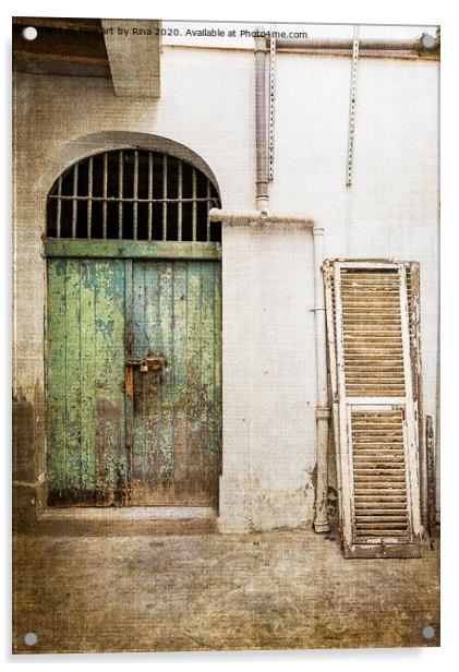 Vintage Door Acrylic by Fine art by Rina