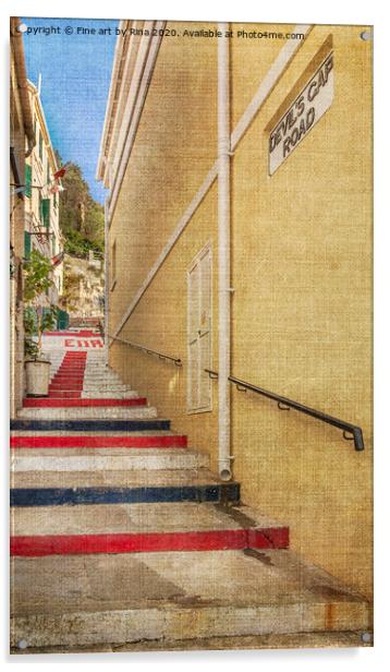 Devil's Gap Road, Gibraltar Acrylic by Fine art by Rina
