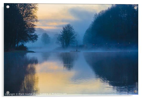 Misty Sunrise Acrylic by Frank Goodall