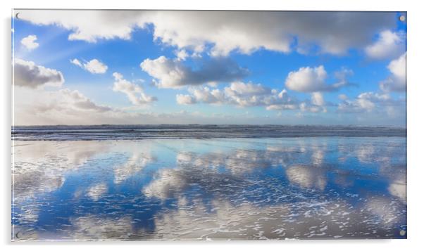 Widemouth Bay Mirror Acrylic by Maggie McCall