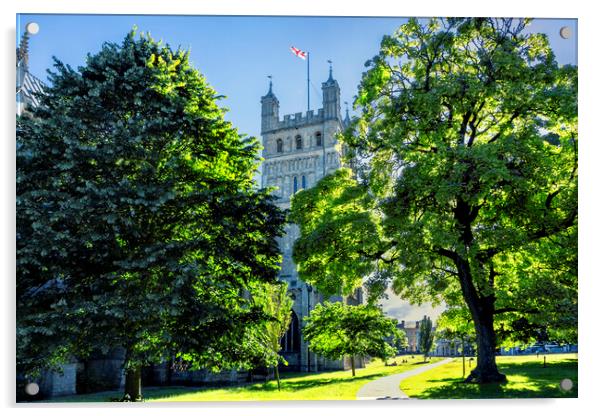 Exeter Cathedral, Devon Acrylic by Maggie McCall