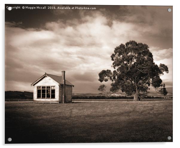 Old School House, Otahu Flat, New Zealand Acrylic by Maggie McCall