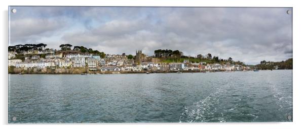 Fowey Cornwall Panorama from ferry Acrylic by Maggie McCall