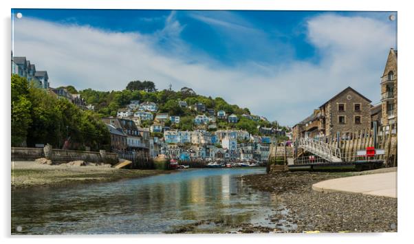 West Looe from the Looe Estuary Acrylic by Maggie McCall