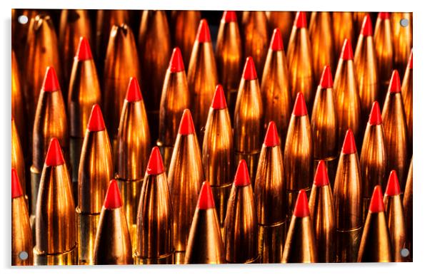 Abstract Pattern of Standing Bullets Acrylic by Maggie McCall