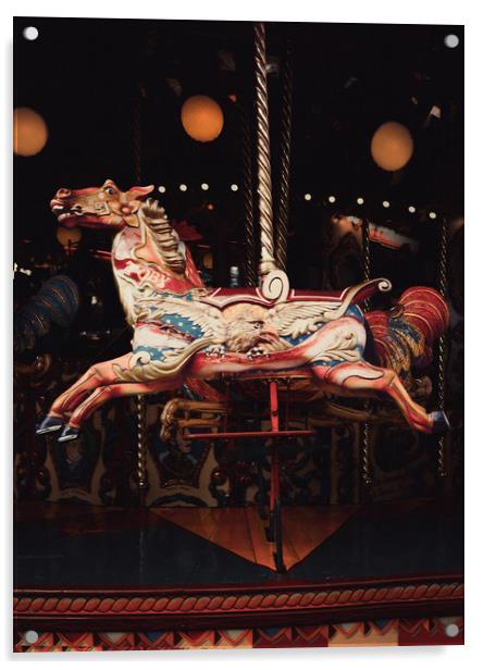 Fairground Galloper. Acrylic by Maggie McCall