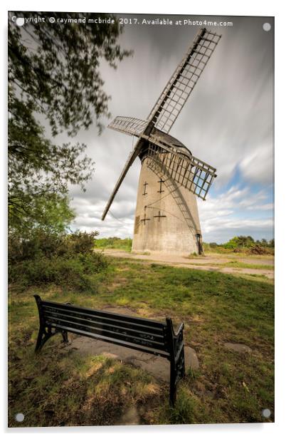 Bidston Windmill Acrylic by raymond mcbride