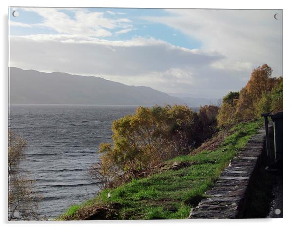 A Stormy Loch Ness Acrylic by Lee Hall