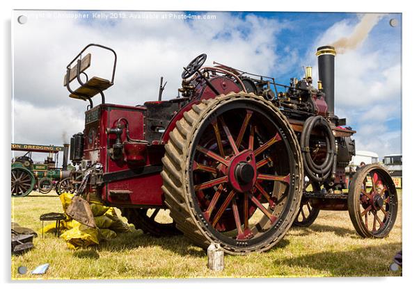 Classic Traction engine Acrylic by Christopher Kelly