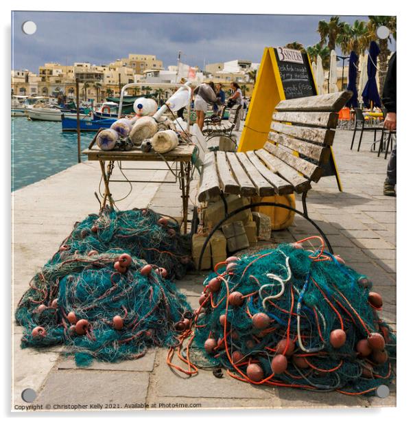 Fishing Nets Acrylic by Christopher Kelly